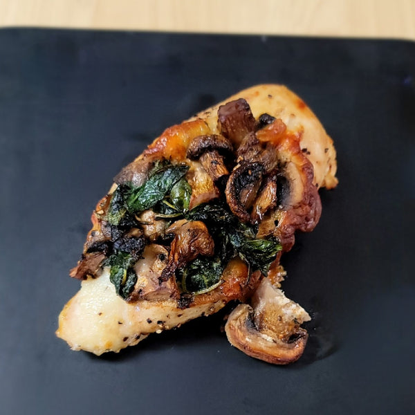 Mushroom Cheddar Stuffed Chicken